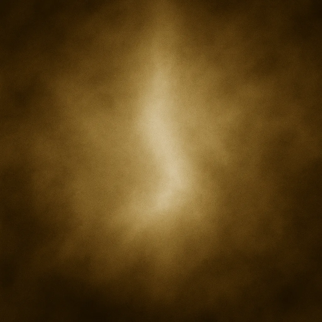 Weicher goldener Lichtschleier im Nebel – abstrakte Darstellung von Verhüllung